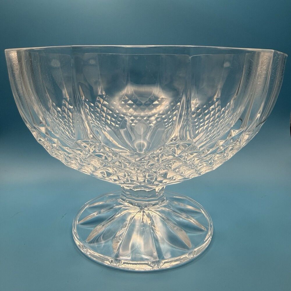 Vintage Cristal d'Arques Longchamp Crystal Footed Bowl Compote Pedestal Dish